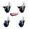 Service Caster 3'' Solid Poly Wheel Swivel 7/16'' Grip Ring Stem Caster Set 2 Brakes, 4PK SCC-GR20S314-SPUS-PLB-716138-2-S-2 - alternate 3